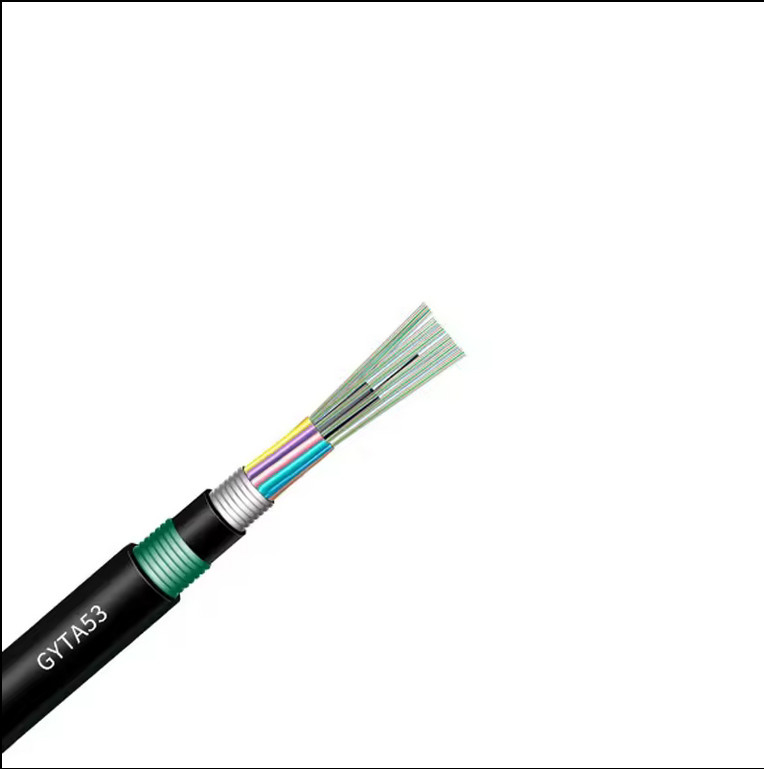 Buitenvezel-optische kabel GYTA53 2-144 Kernen gepantserde dubbele jas toegepast voor lucht/direct begraven