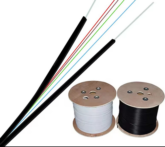 4 Core Indoor FTTH Drop Cable GJXH/GJXFH Bow-Type Steel/FRP Sterkte lid