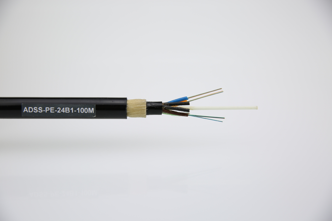 2-144 Kern Alle dielectrische zelfondersteunende luchtoptische kabel ADSS dubbele jas