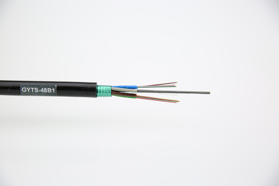 Buitenstaal gewapende kabel GYTS enkelmodus met G652D Direct Buried Overhead