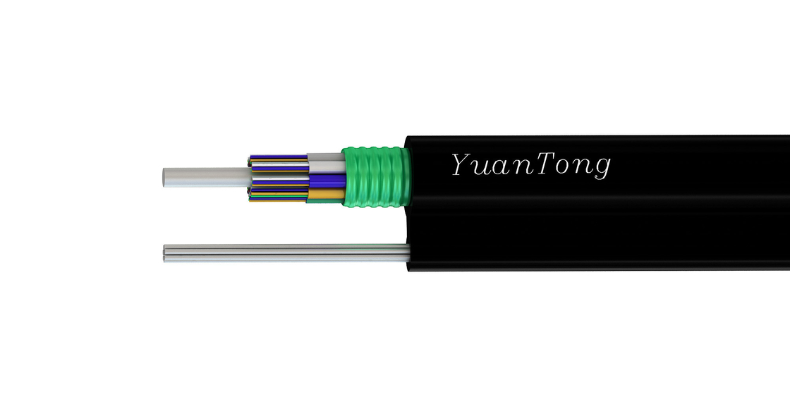 Overhead Aerial Fiber Optic Cable 2 4 6 8 10 12 Core Zelfdragend Stalen band Gyxtc8s Cable