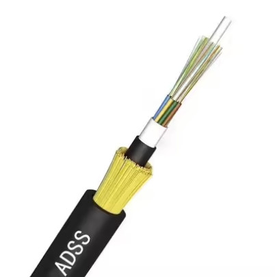Lange span zelfdragende ADSS-kabel met dubbele jas glasvezelkabel 2-36 kern