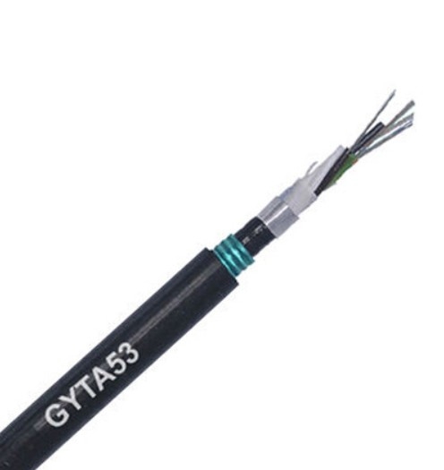 PE-optische kabel met schede rechtstreeks begraven GYTA53 12,2-19,7 mm diameter voor klantvereisten