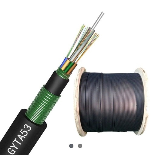PE-optische kabel met schede rechtstreeks begraven GYTA53 12,2-19,7 mm diameter voor klantvereisten