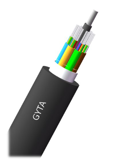 2-144 vezels GYTA gestrande aluminium tape gepantserde optische kabel