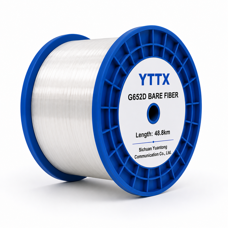 G652D-vezel 48,8KM 50,4KM per spoel SM BARE FIBER kan aangepaste lengte