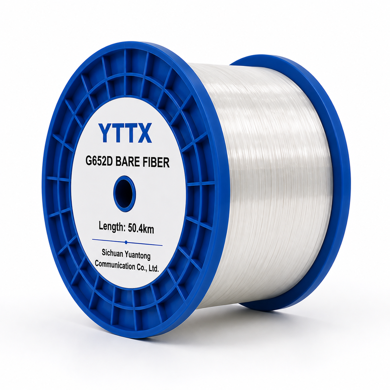 G652D-vezel 48,8KM 50,4KM per spoel SM BARE FIBER kan aangepaste lengte