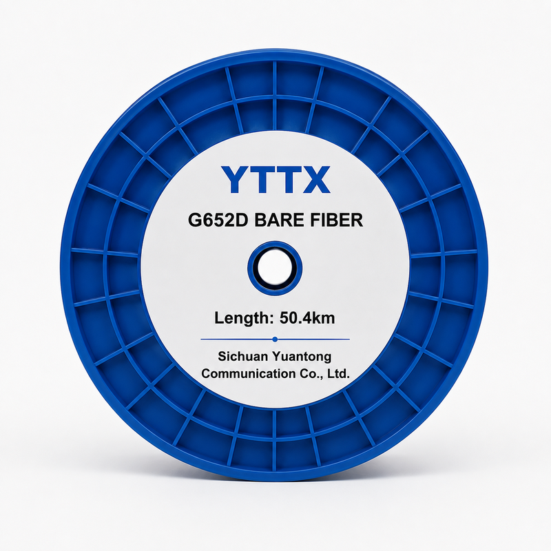 G652D-vezel 48,8KM 50,4KM per spoel SM BARE FIBER kan aangepaste lengte