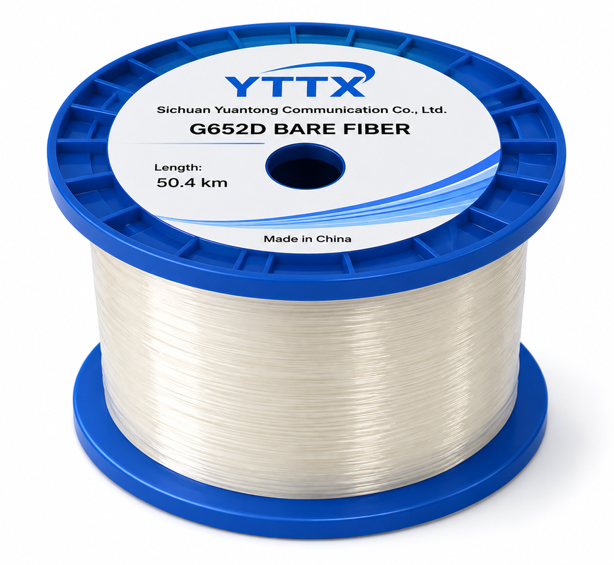 G652D-vezel 48,8KM 50,4KM per spoel SM BARE FIBER kan aangepaste lengte
