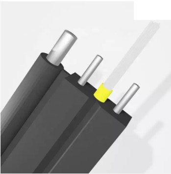 Openlucht van de de Dalings Enige Wijze van G652D GJYXCH FTTH van de de Vezel Optische Kabel het Staaldraad 12 Kern