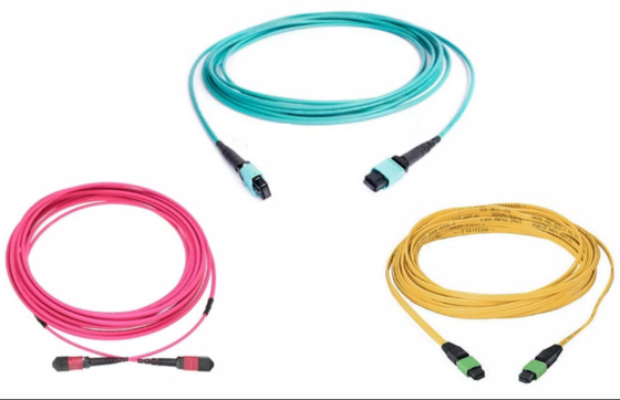 van de de Vezel de Optische MTP MPO Boomstam van 10G 40G 100G Kabel SM OM3 12 24 Kernen van OM4 8