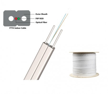 Weerbestendige enkelmodus FTTH indoor-dropkabel 1-12 kern voor naadloze verbinding