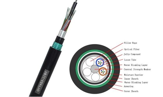 Direct begraven glasvezelkabel voor direct begraven toepassingen -20- 70°C Structuur SZ Stranded Loose Tube